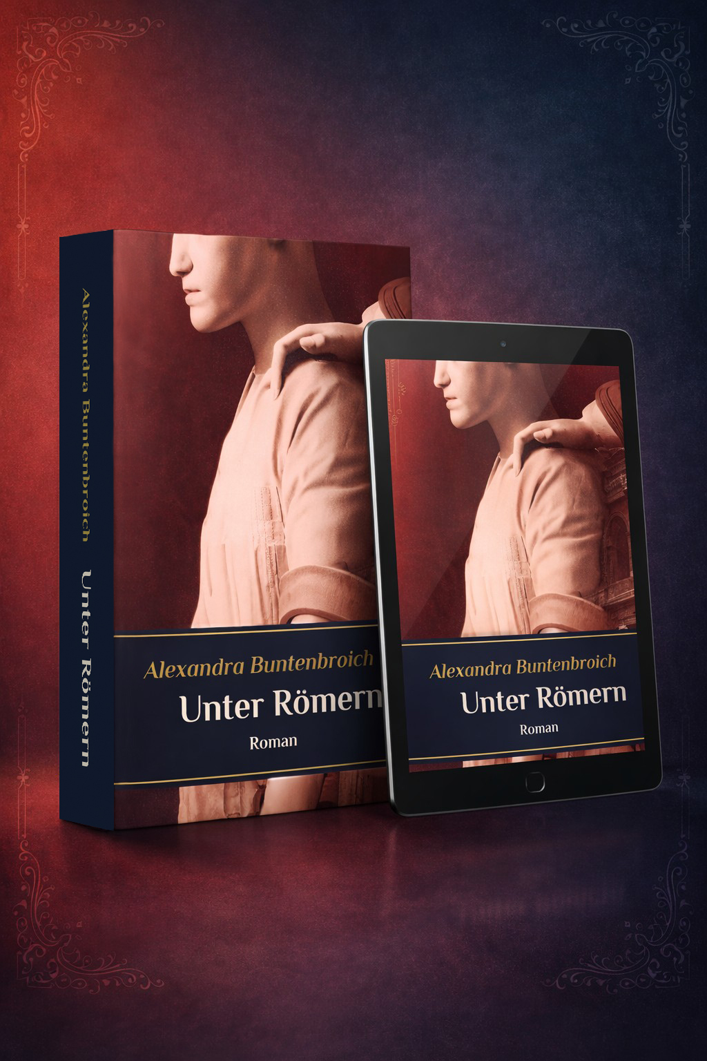 book cover dark red minimalist